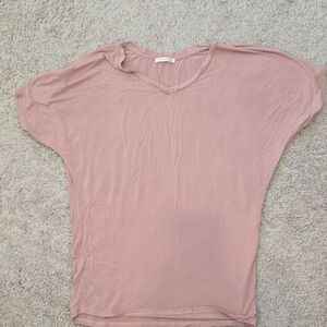 Soft Pink V-Neck Women's Tee